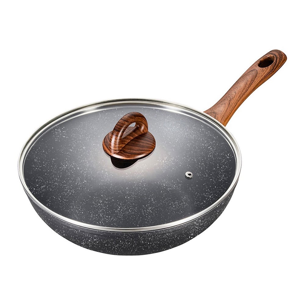 Chảo Nhôm Sâu Lòng Chống Dính Baum Marble 28cm, 1 Tay Cầm, Nắp Thủy Tinh, LocknLock - LBU1285, Chảo Nhôm Sâu Lòng Chống Dính Baum Marble 28cm, 1 Tay Cầm, Nắp Thủy Tinh, LocknLock - LBU1285